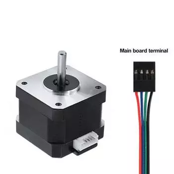 3D-принтер, шаговый двигатель, 2 фазы, 4 провода, универсальный металлический микрошаговый двигатель, 3D-принтер, детали экструдера с ЧПУ, аксессуары чёрный
