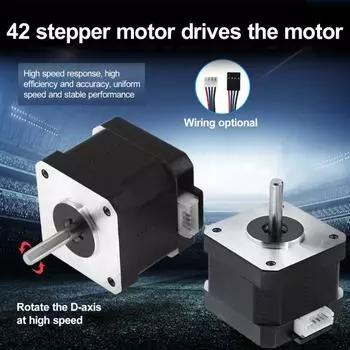 3D-принтер, шаговый двигатель, 2 фазы, 4 провода, универсальный металлический микрошаговый двигатель, 3D-принтер, детали экструдера с ЧПУ, аксессуары