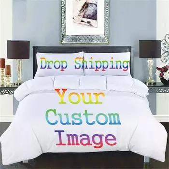 3D Printing Custom Bedding Set Microfiber US Twin Queen King Size Duvet Cover Sets Home Textiles Eu Single 135x200cm