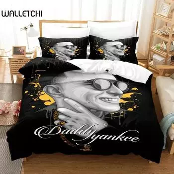 3D Printing Daddy Yankee Bedding Set Duvet Cover Bed Set Quilt Cover Pillowcase Comforter king Queen Size Boys Adult Bedding Set 70x133cm 2pcs