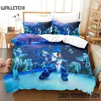 3D Printing Game Overwatch 2 Invasion Bedding Set Single Twin Full Queen King Size Bed Set Adult Kid Bedroom Duvet cover Sets 70x133cm 2pcs