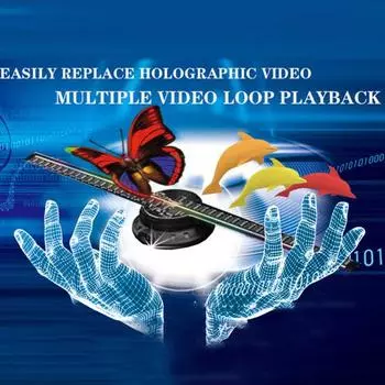 3D-проектор с голографическим вентилятором 800x480P, изображение высокого разрешения без границ, простое управление, голографический вентилятор-проектор UK