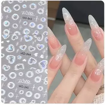 3D прозрачные пузырьковые наклейки для ногтей самоклеящиеся пузырьковые слайдеры для маникюра с водными пузырьками украшение для ногтей салон подарок B