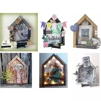 3D Прямоугольная фоторамка Металлические штампы для резки для скрапбукинга Альбом Бумажные открытки Ремесла Тиснение Высечки Ручная работа Ремесла