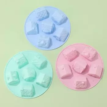 3D Пряничный домик силиконовая форма рождественское печенье шоколадный помадный торт форма для выпечки инструмент для печенья своими руками зелёный