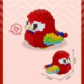 3D Птица Микрочастицы Строительные блоки Сделай сам Попугай Мини Алмазный Строительный блок 3