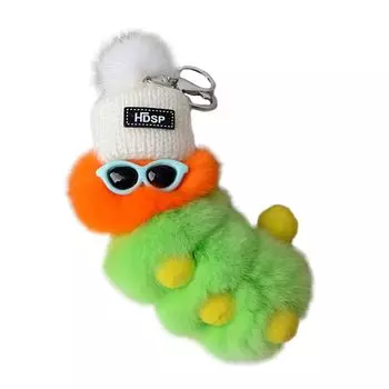 3D Пушистая Плюшевая Игрушка-Маскот из Премиального Района, Супер Милый Брелок в виде Животного для Ключей, Украшение для Сумки [AnT] Шарм, Принт, Ремешок для Пары, Кольцо, Шарм, зелёный