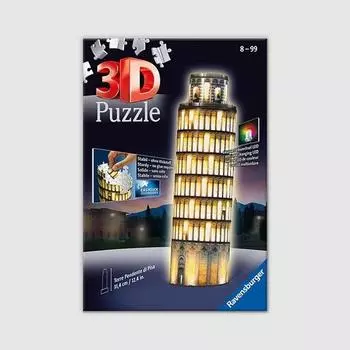 3D Puzzle Leaning Tower of Pisa LED 221-Piece Puzzle