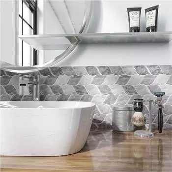 3D ПВХ Наклейка на стену, наклейка на мраморную плитку, самоклеящаяся, водостойкая, для кухни, ванной, домашнего декора, сделай сам, 30 см х 30 см 1PCS