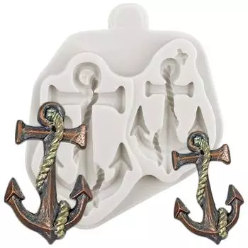 3D якоря силиконовые формы DIY вечерние кекс Топпер помадка инструменты для украшения торта конфеты глина формы для шоколада и мастики