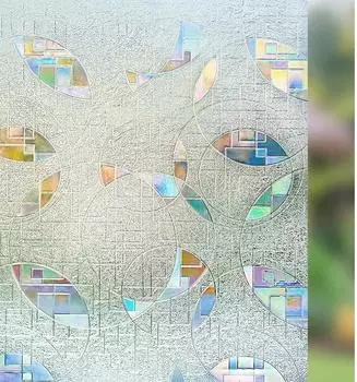 3D Радужная оконная пленка, приватная витражная виниловая самоклеящаяся пленка, статическая теплоизоляционная оконная наклейка для дома 30x100 cm