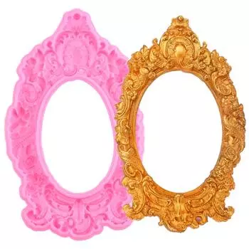 3D рамка для прокрутки в стиле барокко, силиконовые формы, сделай сам, рельефная граница для торта, инструменты для украшения торта из мастики, конфетная глина, формы для шоколадной мастики