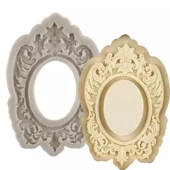 3D рамка для прокрутки в стиле барокко, силиконовые формы, сделай сам, рельефная граница для торта, инструменты для украшения торта из мастики, конфетная глина, формы для шоколадной мастики