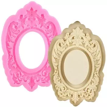 3D рамка для прокрутки в стиле барокко, силиконовые формы, сделай сам, рельефная граница для торта, инструменты для украшения торта из мастики, конфетная глина, формы для шоколадной мастики