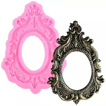 3D рамка для прокрутки в стиле барокко, силиконовые формы, сделай сам, рельефная граница для торта, инструменты для украшения торта из мастики, конфетная глина, формы для шоколадной мастики