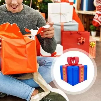 3D раздражающая подарочная коробка интерактивная головоломка игрушка подарочная коробка с винтами розыгрыш сюрприз подарочная коробка настольные украшения для друзей дети 6 cm оранжевый