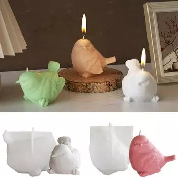 3D рельефная свеча с ароматом птицы силиконовые формы прекрасная картина с животными гипсовые формы инструменты для изготовления свечей в виде крыла воробья домашний декор A