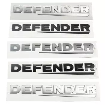 3D рельефные буквы из АБС-пластика Defender на заднем багажнике, эмблема на задней двери, наклейки-наклейки для L/R/over Defender, аксессуары для стайлинга автомобилей A