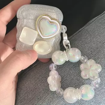 3d рельефный драгоценный камень, блестящий милый браслет, беспроводной Bluetooth чехол для наушников для Apple Airpod 1 Pro 2 Pro 3 2nd Cartoon Box For Airpods Pro