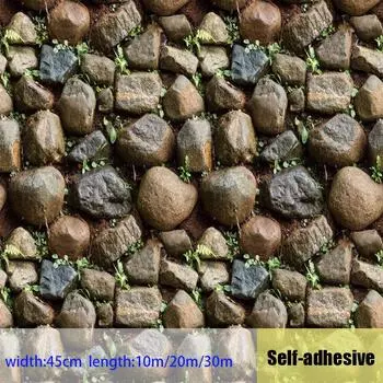 3D Ретро Имитация Камня Водонепроницаемая Самоклеящаяся Обои Ресторан Бар Фон Художественная Роспись Наклейки На Стены Гостиная Украшения Стены 10M