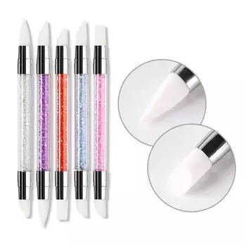 3D Резьба DIY Дизайн ногтей Кисть Инструменты для нанесения точек DIY Резьба Формирование Скульптуры Ручка для нанесения точек Маникюрный инструмент синий