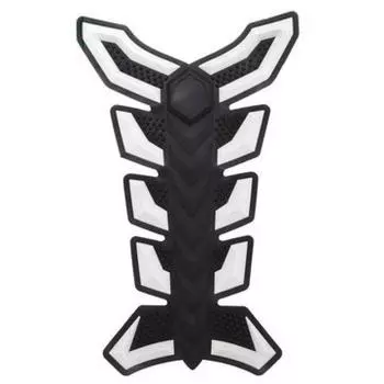 3D резиновая накладка на бак, защитная наклейка из рыбьей кости, наклейка для мотоциклов, квадроциклов серый