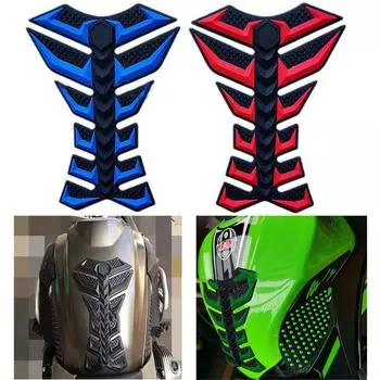 3D резиновая накладка на топливный бак для бензина и масла, защитная крышка, универсальная наклейка на бак мотоцикла, рыбья кость красный