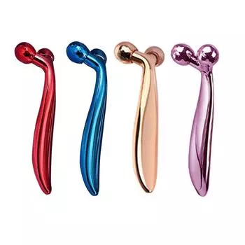 3D роликовый массажер с вращением на 360 градусов, Y-образный, для тонкого лица, для всего тела, лифтинг, удаление морщин, массаж лица, косметический уход красный