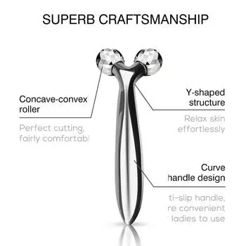 3D роликовый массажер, вращение на 360 градусов, массажер для всего тела, лифтинг, удаление морщин, инструмент для массажа лица, Y-образный массажер