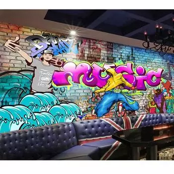 3D роспись граффити настенная роспись красочные буквы граффити съемные обои для гостиной столовой спальни офиса роспись 200 cm(W) x 140 cm(H)
