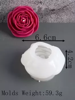 3D роза цветок ароматизированная свеча силиконовая форма DIY пион мыло ручной работы гипс шоколад выпечка ремесло литьевые формы домашний декор подарок