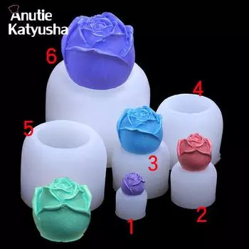 3D роза мусс бар кубик льда украшение лотка для льда силиконовая форма DIY мыло ручной работы 3.2*2.5cm