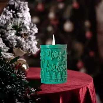 3D Рождественская елка, лось, рельеф, цилиндр, свеча, силиконовая форма, веселое Рождество, эпоксидная смола, форма, сделай сам, рождественское искусство, ремесло, подарки, домашний декор