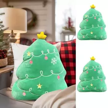 3D Рождественская елка Подушка в форме елки Рождественские декоративные подушки Наполнение Рождественские игрушки Мягкий декор для дома Спальня Диван