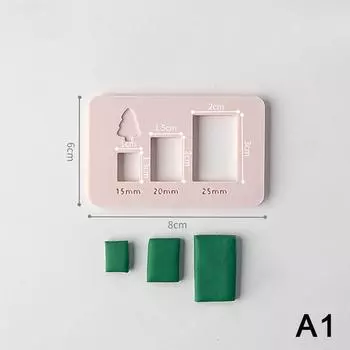 3D Рождественская елка Ролик для бусин из мягкой глины Форма для рождественской елки Разных размеров Сделай сам Ручной работы Подвеска для серег Украшение Инструменты для керамики A1