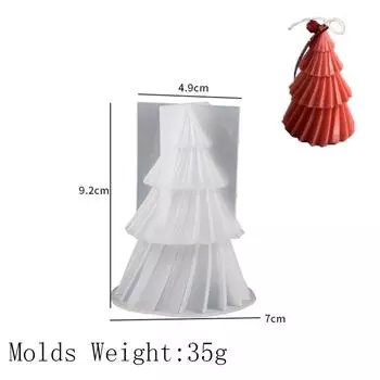 3D Рождественская елка Свеча Силиконовая форма DIY Ароматизированные свечи Формы для мыла Смоляная гипсовая силиконовая форма Праздничные подарки Домашний декор