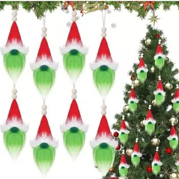 3D Рождественские Красные и Зеленые Креативные Украшения Украшения для Рождественской Елки Праздничная Атмосфера One Size