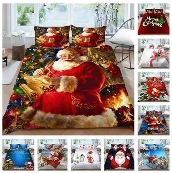 3D Рождественский комплект постельного белья, постельное белье с героями мультфильмов и аниме, 2/3 шт. AU240 * 270, полноразмерное постельное белье Baby 100x135cm