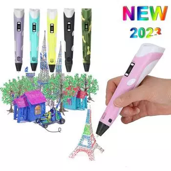 3D-ручка DIY 3D-ручка для печати Ремесло Моделирование 3D-рисование Ручка для рисования с нитью 9 м синий