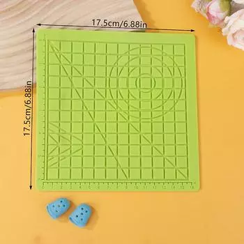 3D Ручка Силиконовый Коврик DIY Креативный Шаблон для Рисования Подложка с Термостойким Напальчником Художественные Инструменты Рождественский Подарок для Детей 17.5*17.5cm зелёный