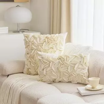 3D ручной работы сращивание бархатная наволочка лепестковая наволочка для гостиной дивана офиса талии задняя наволочка домашний декор