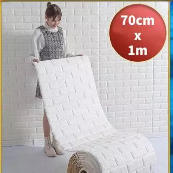 3D самоклеящиеся обои, непрерывные водонепроницаемые наклейки на кирпичную стену, украшение для гостиной, спальни, детской комнаты 70CMX1M