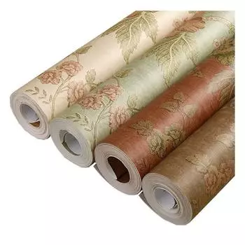 3D самоклеящиеся обои в стиле ретро с дамасским узором, самоклеящиеся стерео обои, настенные съемные обои с цветочным принтом для спальни 53cmX3M