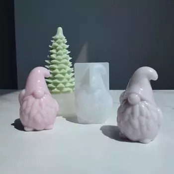 3D Санта-Клаус/Рождественская елка Свеча Силиконовая форма Набор для производства рождественских свечей Форма для производства праздничных подарков