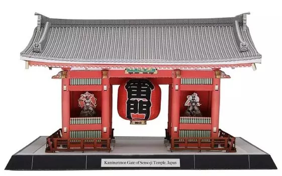 3D сборка модели бумажная поделка исторические здания мира Храм (Сэнсодзи Каминаримон)