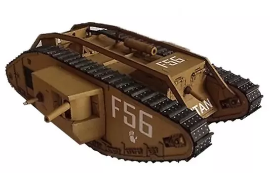 3D сборная модель бумажного ремесла мировое военное оружие масштаб IV 1/25 (Марк Танк)
