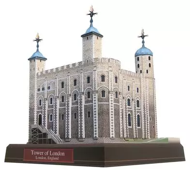3D сборочная модель бумажного ремесла всемирное историческое здание (Тауэр Лондон)