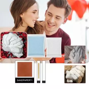 3D Семейная форма для рук, гипсовый набор, набор гипсовых статуй для рук, персонализированный набор материалов премиум-класса для отпечатков рук 25g