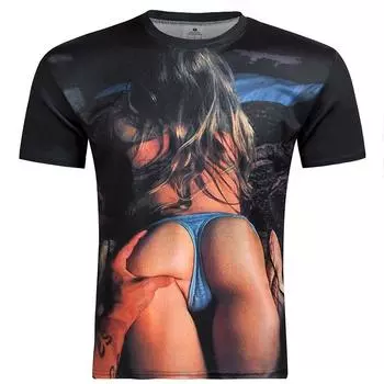 3D Сексуальная мужская футболка с принтом леди, хип-хоп, с коротким рукавом, повседневная, приталенная, майка для мышц 3XL