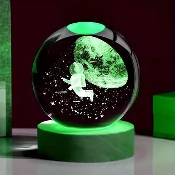 3D сфера кристалл лазерная гравировка хрустальный шар цветной ночник девушка одноклассница жена дети подарок на день рождения украшение дома разноцветный